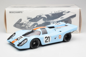 Porsche 917K Gulf #21 P. Rodriguez / L. Kinnunen J.W. Automotive Engineering 24 Hours of Le Mans 1970 Minichamps 1:12 1237066 — afbeelding 6 van 6