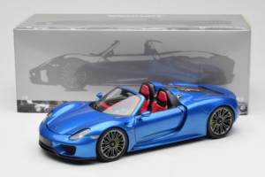 Porsche 918 Spyder Blue Metallic Minichamps 1:18 110062432 Metaal — afbeelding 8 van 8