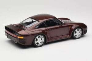 Porsche 959 Dark Red Metallic Minichamps 1:18 155066204 Metaal — afbeelding 2 van 6