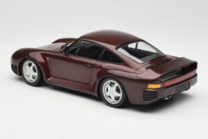 Porsche 959 Dark Red Metallic Minichamps 1:18 155066204 Metaal — afbeelding 4 van 6