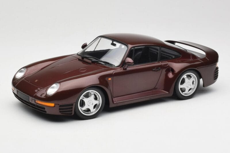 Porsche 959 Dark Red Metallic Minichamps 1:18 155066204 Metaal