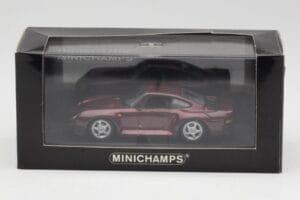 Porsche 959 Dark Red Metallic Minichamps 1:43 400062525 Metaal — afbeelding 4 van 4