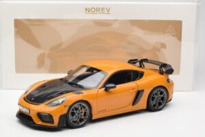 Porsche Cayman GT4 RS 982 Weissach Package Bahama Yellow Norev 1:18 187252 Metaal — afbeelding 8 van 8