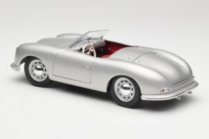 Porsche No. 1 356 Roadster Fish Zilver Maisto 1:18 31853 Metaal — afbeelding 7 van 8