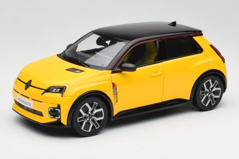 Renault 5 E-Tech Pop Geel & Zwart Norev 1:18 185500 Metaal