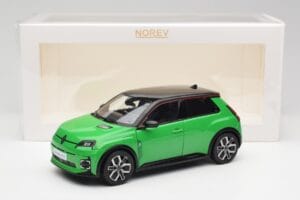 Renault 5 E-Tech Electric Pop Groen & Zwart Norev 1:18 185502 Metaal — afbeelding 8 van 8