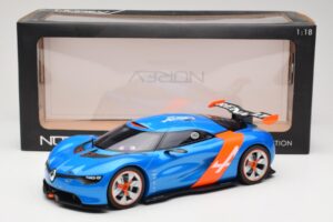 Alpine A110-50 Blauw & Oranje Norev 1:18 185147 Metaal — afbeelding 6 van 6