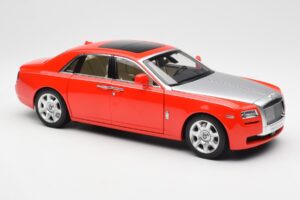 Rolls-Royce Ghost Rood & Zilver Kyosho 1:18 008802RS Metaal — afbeelding 6 van 8