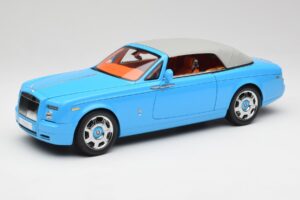 Rolls-Royce Phantom Drophead Coupe Powder Blauw Kyosho 1:18 08871BL Metaal — afbeelding 4 van 10