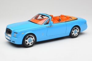 Rolls-Royce Phantom Drophead Coupe Powder Blauw Kyosho 1:18 08871BL Metaal