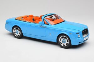 Rolls-Royce Phantom Drophead Coupe Powder Blauw Kyosho 1:18 08871BL Metaal — afbeelding 8 van 10