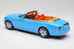 Rolls-Royce Phantom Drophead Coupe Powder Blauw Kyosho 1:18 08871BL Metaal — afbeelding 9 van 10