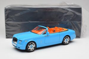 Rolls-Royce Phantom Drophead Coupe Powder Blauw Kyosho 1:18 08871BL Metaal — afbeelding 10 van 10