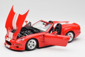Shelby Series 1 Cabriolet Rood Bburago 1:18 3353 Metaal — afbeelding 2 van 8