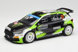 Skoda Fabia Rally2 #23 O. Solberg / E. Edmondson Rally Monte Carlo 2023 IXO 1:18 18RMC155A Metaal