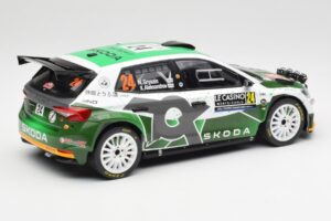 Skoda Fabia Rally2 #24 N. Gryazin / K. Aleksandrov Rally Monte Carlo 2023 IXO 1:18 18RMC155B Metaal — afbeelding 2 van 6