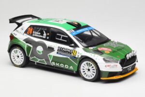 Skoda Fabia Rally2 #24 N. Gryazin / K. Aleksandrov Rally Monte Carlo 2023 IXO 1:18 18RMC155B Metaal — afbeelding 4 van 6