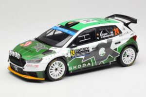 Skoda Fabia Rally2 #24 N. Gryazin / K. Aleksandrov Rally Monte Carlo 2023 IXO 1:18 18RMC155B Metaal