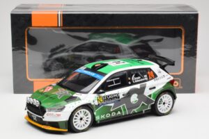 Skoda Fabia Rally2 #24 N. Gryazin / K. Aleksandrov Rally Monte Carlo 2023 IXO 1:18 18RMC155B Metaal — afbeelding 6 van 6