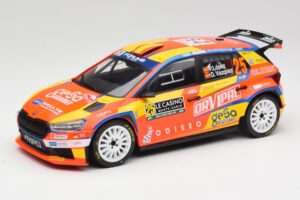Skoda Fabia Rally2 #25 P. Lopez Rally Monte Carlo 2024 IXO 1:18 18RMC199 Metaal