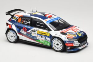 Skoda Fabia Rally2 #10 S. Wagner / G. Winter Barum Czech Rally Zlín 2024 IXO 1:18 18RMC221 Metaal — afbeelding 4 van 6