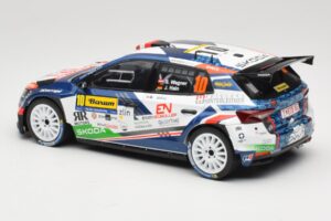 Skoda Fabia Rally2 #10 S. Wagner / G. Winter Barum Czech Rally Zlín 2024 IXO 1:18 18RMC221 Metaal — afbeelding 5 van 6