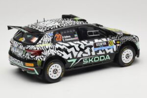Skoda Fabia Rally2 #20 O. Solberg / E. Edmund Safari Rally Kenya 2024 IXO 1:18 18RMC222 Metaal — afbeelding 2 van 6