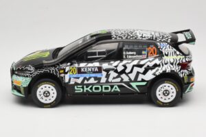Skoda Fabia Rally2 #20 O. Solberg / E. Edmund Safari Rally Kenya 2024 IXO 1:18 18RMC222 Metaal — afbeelding 3 van 6