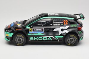Skoda Fabia Rally2 #22 Toksport G. Greensmith / J. Andersson Safari Rally Kenya 2024 IXO 1:18 18RMC209 Metaal — afbeelding 3 van 6
