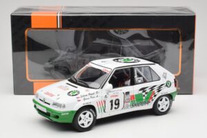 Skoda Felicia Kit Car #19 P. Sibera / P. Gross Tour de Corse 1995 IXO 1:18 18RMC149B Metaal — afbeelding 6 van 6
