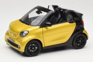 Smart Fortwo 453 Cabriolet Zwart En Geel Norev 1:18 B66960289 Metaal