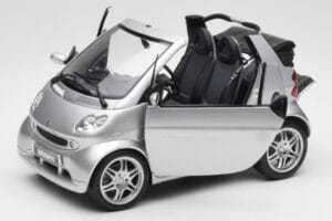 Smart Fortwo W450 Brabus Cabrio Zilver Dealer Editie Kyosho 1:18 0017769V001C05Q00 Metaal — afbeelding 2 van 8