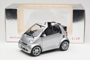 Smart Fortwo W450 Brabus Cabrio Zilver Dealer Editie Kyosho 1:18 0017769V001C05Q00 Metaal — afbeelding 8 van 8