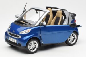 Smart Fortwo W451 Cabriolet Blauw Zilver Minichamps 1:18 Q0022565V001C80Q00 Metaal — afbeelding 2 van 8