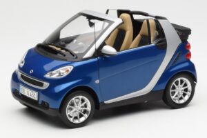 Smart Fortwo W451 Cabriolet Blauw Zilver Minichamps 1:18 Q0022565V001C80Q00 Metaal