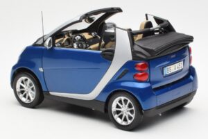 Smart Fortwo W451 Cabriolet Blauw Zilver Minichamps 1:18 Q0022565V001C80Q00 Metaal — afbeelding 7 van 8
