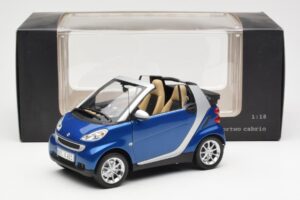 Smart Fortwo W451 Cabriolet Blauw Zilver Minichamps 1:18 Q0022565V001C80Q00 Metaal — afbeelding 8 van 8