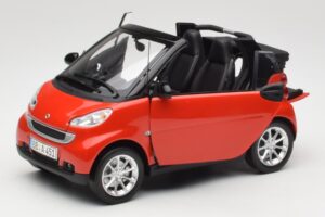 Smart Fortwo W451 Cabrio Rood Zwart Minichamps 1:18 150036333 Metaal — afbeelding 2 van 8