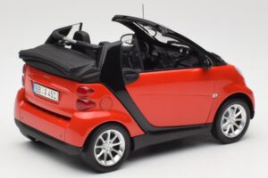 Smart Fortwo W451 Cabrio Rood Zwart Minichamps 1:18 150036333 Metaal — afbeelding 3 van 8