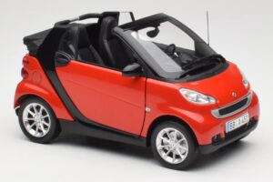 Smart Fortwo W451 Cabrio Rood Zwart Minichamps 1:18 150036333 Metaal — afbeelding 6 van 8