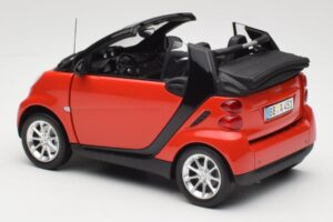 Smart Fortwo W451 Cabrio Rood Zwart Minichamps 1:18 150036333 Metaal — afbeelding 7 van 8