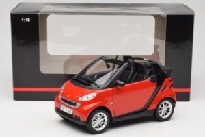 Smart Fortwo W451 Cabrio Rood Zwart Minichamps 1:18 150036333 Metaal — afbeelding 8 van 8