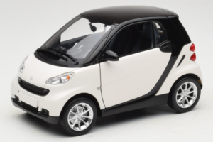 Smart Fortwo 451 Coupe Wit Zwart Minichamps 1:18 150036302 Metaal