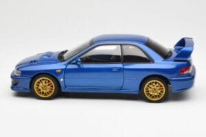 Subaru Impreza 22B Upgraded Version Blauw Met Gouden Velgen AUTOart 1:18 78602 Metaal — afbeelding 4 van 8