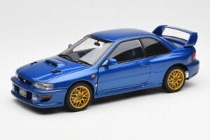 Subaru Impreza 22B Upgraded Version Blauw Met Gouden Velgen AUTOart 1:18 78602 Metaal