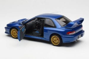 Subaru Impreza 22B Upgraded Version Blauw Met Gouden Velgen AUTOart 1:18 78602 Metaal — afbeelding 5 van 8