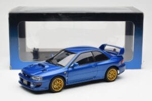 Subaru Impreza 22B Upgraded Version Blauw Met Gouden Velgen AUTOart 1:18 78602 Metaal — afbeelding 8 van 8