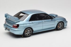 Subaru Impreza WRX STi WR1 GD P. Solberg Edition Ice Blue Metallic Otto 1:18 OT1114 Hars — afbeelding 2 van 6