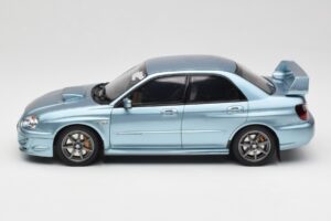 Subaru Impreza WRX STi WR1 GD P. Solberg Edition Ice Blue Metallic Otto 1:18 OT1114 Hars — afbeelding 3 van 6
