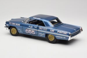 Pontiac Catalina Super Duty Super Stock #655 Blauw 1962 Auto World 1:18 AW201/06 Metaal — afbeelding 7 van 8